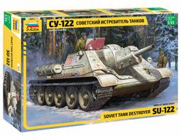 Zvezda   1/35   二戰蘇聯紅軍戰車殲擊車 SU-122   (3691) 歷史價格詳細信息