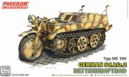 【FREEDOM 16002】1/16德國半履帶機車附自走式遙控炸彈拖車 Sd.kfz.2 HK101+302 歷史價格詳細信息