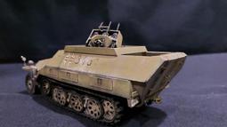 二戰德軍 半履帶突擊炮裝甲車sd.kfz.251/9 D 1/35 完成分享 歷史價格詳細信息