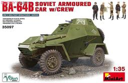 *魔力屋*MINIART 35097 1/35 二戰蘇聯陸軍 BA-64B輪式裝甲車&amp;裝甲兵人物 價格比較,價格查詢,歷史價格詳細信息