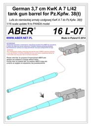 【AKO HOBBY】ABER 16L-06 1/16 捷克38(t)坦克用 ZB 37金屬槍管組 *** 下標前請先詢 歷史價格詳細信息