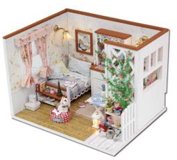 【批貨達人】帶你去浪漫的北歐 手工拼裝 手作DIY小屋袖珍屋 帶防塵罩 迷你屋 創意小物生日禮物 歷史價格詳細信息