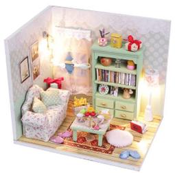 【批貨達人】幸福角落 手工拼裝 慵懶時光 花開半夏 浪漫夏日 手作DIY小屋袖珍屋 帶防塵罩 迷你屋 創意小物生日禮物 歷史價格詳細信息