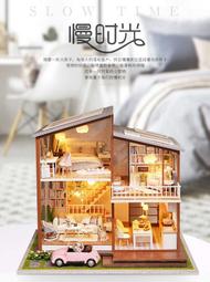 【批貨達人】普羅旺斯 手工拼裝 手作DIY小屋袖珍屋 帶防塵罩 音樂 迷你屋 創意小物生日禮物 歷史價格詳細信息