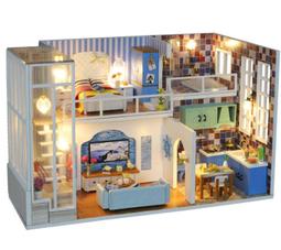 【批貨達人】帶你去浪漫的北歐 手工拼裝 手作DIY小屋袖珍屋 帶防塵罩 迷你屋 創意小物生日禮物 歷史價格詳細信息