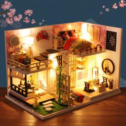 【批貨達人】竹溪水苑 手工拼裝 手作DIY小屋袖珍屋 帶防塵罩 迷你屋 創意小物生日禮物 歷史價格詳細信息