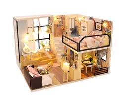 【批貨達人】時光旅行咖啡屋 手工拼裝 手作DIY小屋袖珍屋 帶防塵罩 迷你屋 創意小物生日禮物 歷史價格詳細信息