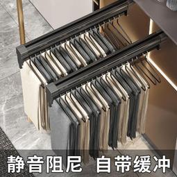 褲架伸縮滑軌阻尼家用多功能軌道抽拉式掛褲子衣柜內置可頂裝褲抽-雅怡尚品 歷史價格詳細信息
