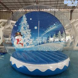 充氣透明雪花球水晶球商場展示元旦聖誕卡通氣模充氣透明雪人 歷史價格詳細信息