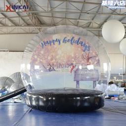 充氣透明雪花球水晶球商場展示元旦聖誕卡通氣模充氣透明雪人 歷史價格詳細信息