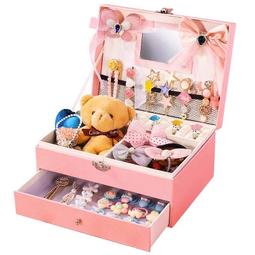 爆款公主兒童髮飾套裝禮盒女孩頭飾寶寶生日禮物髮夾組合禮盒 歷史價格詳細信息