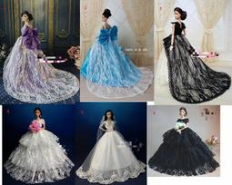 芭比娃娃高檔婚紗 新娘禮服大裙公主裙 晚禮服 歷史價格詳細信息