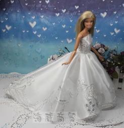 芭比娃娃婚紗禮服No.191，優惠價160元不含郵 歷史價格詳細信息