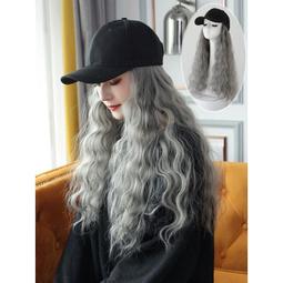 帶子假發一體仿真人長直發2023新款秋冬兔毛漁夫假發全頭女 歷史價格詳細信息