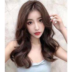 假發女長卷發優雅波浪卷自然全頭韓式空氣劉海中長發整頂發 歷史價格詳細信息