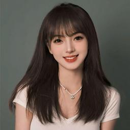 整頂假發女中長碎發逼真自然全頭長直發空氣劉海蓬松假發女 歷史價格詳細信息