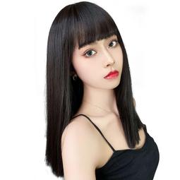 假发女长发中老年妈妈长卷发自然递针羊毛卷全头套式真人发丝发套~特價 歷史價格詳細信息