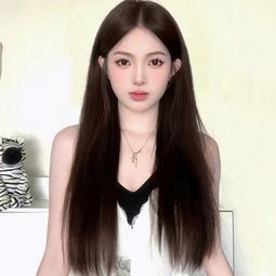 假發女長直發微卷尾卷內扣透氣修臉真人發絲網紅可愛時尚全頭 歷史價格詳細信息