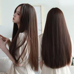 假發女長直發微卷尾卷內扣透氣修臉真人發絲網紅可愛時尚全頭 歷史價格詳細信息