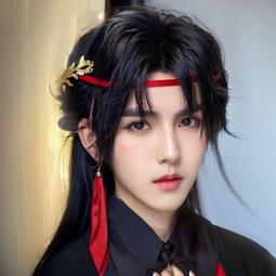 國風假頭發黑蓮花攻略手冊cos英氣俠士高馬尾短發武俠大師兄 歷史價格詳細信息