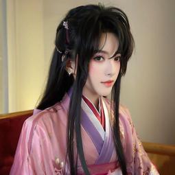 國風假頭發黑蓮花攻略手冊cos英氣俠士高馬尾短發武俠大師兄 歷史價格詳細信息