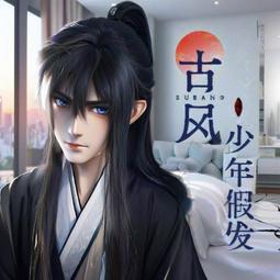 國風假頭發黑蓮花攻略手冊cos英氣俠士高馬尾短發武俠大師兄 歷史價格詳細信息