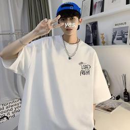 夏季日系潮牌短袖T恤男復古潮男t恤寬鬆短袖ins潮流日風上衣 歷史價格詳細信息