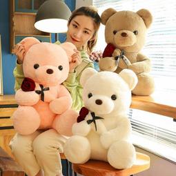 可愛泰迪熊娃娃 玫瑰泰迪熊 高約48公分 限量款 生日情人節禮物 高雄可自取 全省宅配 歷史價格詳細信息