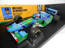 烈馬Minichamps 1/18 F1 Benetton B193B MSC 1st Podium 德國GP 1993 歷史價格詳細信息