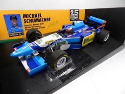 烈馬Minichamps 1/18 F1 Benetton B193B MSC 1st Podium 德國GP 1993 歷史價格詳細信息