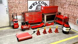 (場景專用) 絕版 1/18 ????????美國 HUNTER 3D定位儀 紅色塗裝 ????️ 1:18 汽修廠 autoart 歷史價格詳細信息