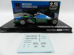 《烈馬驛站》1/43 F1 Benetton B194 Schumacher Win 摩納哥 1994 (PMA)樹脂 歷史價格詳細信息