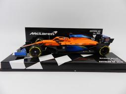 《烈馬驛站》1/43 F1 McLaren MCL35M #4 Norris 3rd 伊莫拉GP 2021(Spark) 歷史價格詳細信息