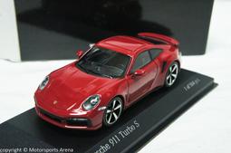 【特價現貨】1:43 Minichamps Porsche 911 992 Targa 4 GTS 2021 紅/淺灰 歷史價格詳細信息