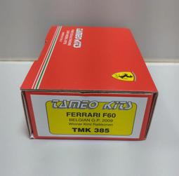 TAMEO TMK386  1/43FERRARI F60 ITALIAN GP 2009 歷史價格詳細信息