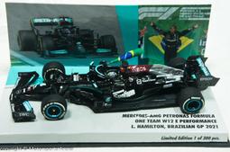 【現貨特價】1:43 Minichamps F1 2021 Mercedes AMG W12 Hamilton 100勝 歷史價格詳細信息