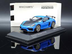 【現貨特價】1:43 Minichamps Porsche Cayman GT4 981 Coupe 2015 藍/綠色 歷史價格詳細信息
