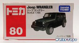TOMICA NO.080 Wrangler吉普車_TM080A多美小汽車 歷史價格詳細信息