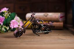 zakka Vintage 懷舊鐵藝 質感紅古銅色金屬 復古造型 重機車 模型 車 擺飾 鐵皮玩具 店面裝飾 拍攝道具 歷史價格詳細信息