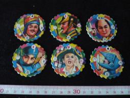 ◎貓頭鷹◎早期懷舊童玩專賣-BOX03早期來來玩具薄紙版圓形ㄤ仔標30張(只有4種同案有重複) 歷史價格詳細信息