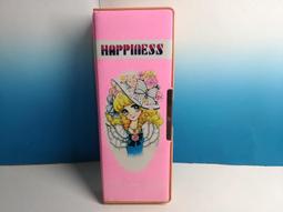 ▲宇宙城▼ 女孩/聖誕老人與大熊圖案磁扣塑膠筆盒1個(內含小鏡子和功課表紙卡) 青年YOUNG 老文具 早期懷舊收藏QD 歷史價格詳細信息