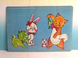 ▲宇宙城▼ 可愛動物小狗兔子圖案軟質墊板1張 中興出品 老文具 早期懷舊收藏 ZQ 歷史價格詳細信息