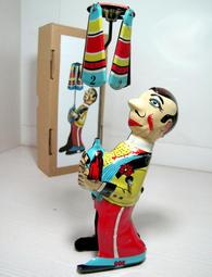 +鐵八甲+複刻鐵皮玩具機器人鼓手中間藍色那隻 歷史價格詳細信息