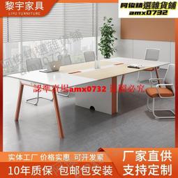 簡約小型會議室會議桌紅油漆貼實木皮多人辦公洽談桌 歷史價格詳細信息