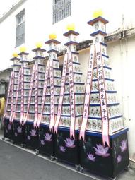 平安米塔台中平安米塔罐頭塔 新型平安米塔◎越光米塔◎龍井罐頭塔200公分高(罐頭禮籃、罐頭座) 歷史價格詳細信息