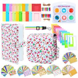 拍立得相機包適用于富士拍立得mini12復古皮質保護套防刮防磕碰一次成像相機專用收納包相片收納袋含背帶繩 歷史價格詳細信息