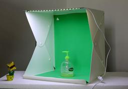 紐扣40厘米雙色溫圓燈LED折疊便攜式柔光燈箱 簡易純色攝影棚 歷史價格詳細信息