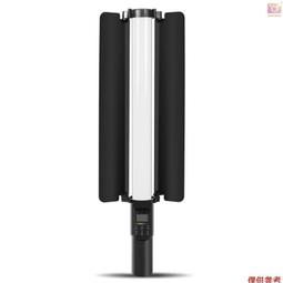 手持RGB燈管LED視頻燈棒 帶Barndoor 3000K-6500K調光18種燈光效果內置電池 適用於Vlog直播流 歷史價格詳細信息