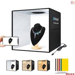 40cm便攜可摺疊LED攝影箱 雙色溫燈珠 亮度可調 一件式成型 免安裝 配6塊背景板USB供電 歷史價格詳細信息