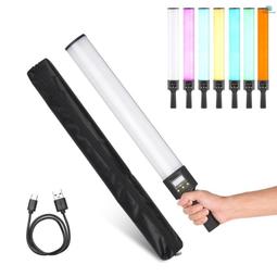 Andoer 20W炫彩手持RGB燈棒專業攝影燈300顆高亮燈珠雙色溫3000K-6500K無級調光17種效果 歷史價格詳細信息